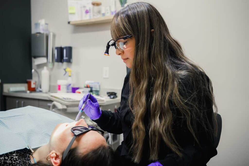 dental services procedure being done to patient Creekside Dental